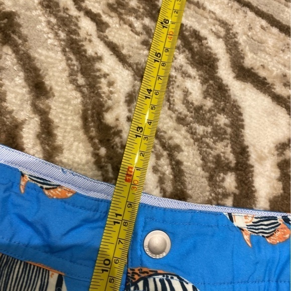 Bonobos Men’s Fish Swim Trunks Blue Size 35 Vacation Beach Swimming - Picture 6 of 9